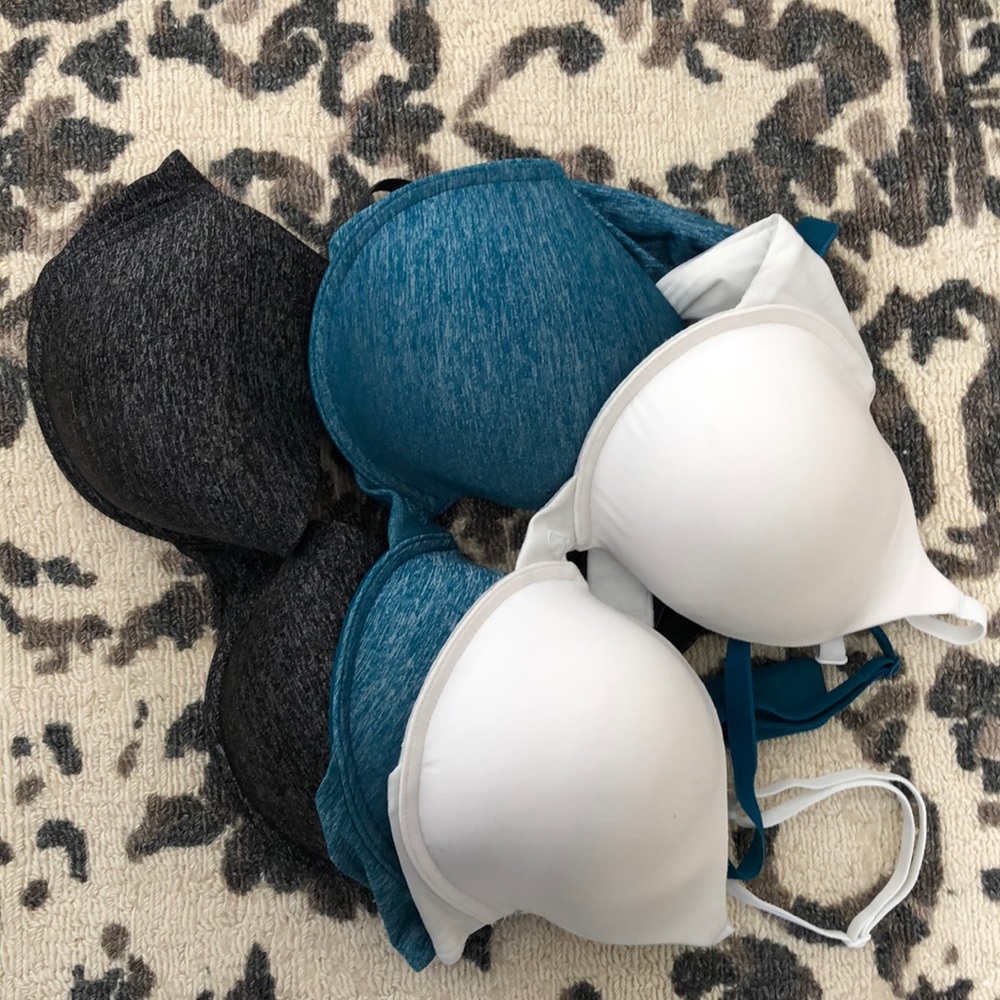 Three Victoria Secret T shirt Bras